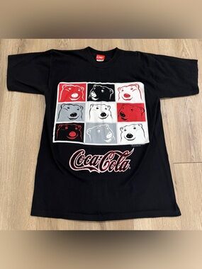 Vintage Coca-Cola Shirt Mens Medium Black Polar Bear Graphic 1994 Coke Tee